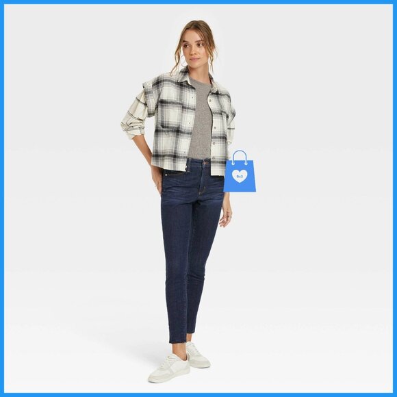 Size 10 - Womens High-Rise Skinny Jeans - Universal Thread - Dark Wash - Picture 2 of 11